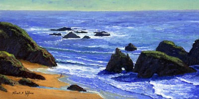 seascape painting, Pacific Solitude, oil painting by Frank Wilson