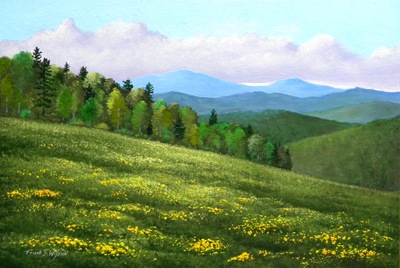 Dandelion Hill, oil painting by Frank Wilson