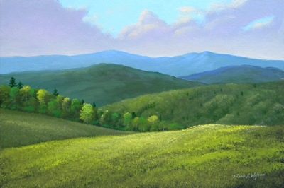 Spring Hills, oil painting by Frank Wilson