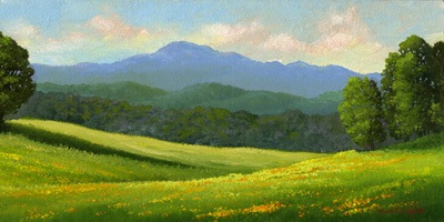 "Dandelion Meadows" oil painting by Frank Wilson