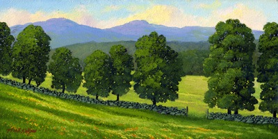 "Distant Mountains" oil painting by Frank Wilson