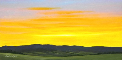 Sunrise, Frank Wilson, oil painting 