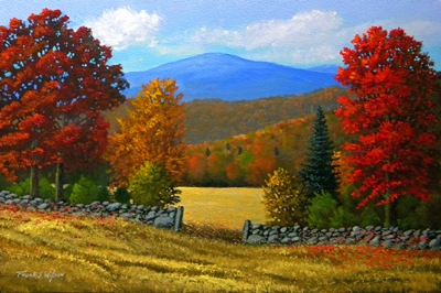"Stone Gate In Autumn" oil painting by Frank Wilson