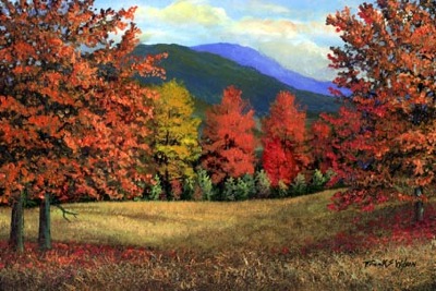 Misty Autumn oil painting by Frank Wilson